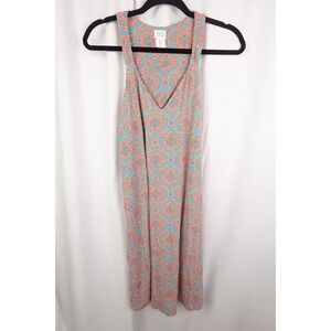Sigrid Olsen Sleeveless Midi Dress‎ Small Coral Teal Paisley Summer Travel